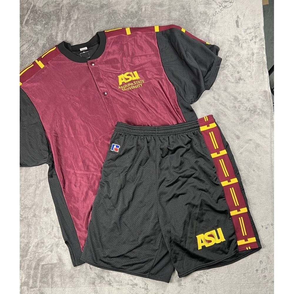 Arizona‎ State Sun Devils Team Issue Warm-Up Jersey and Shorts Russell Athletic